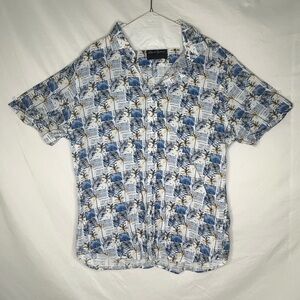 Robert Graham Blue and White Casual Button Down Shirt